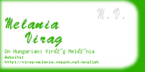 melania virag business card